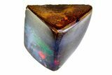 Flashy Polished Boulder Opal Specimen - Queensland, Australia #351876-2